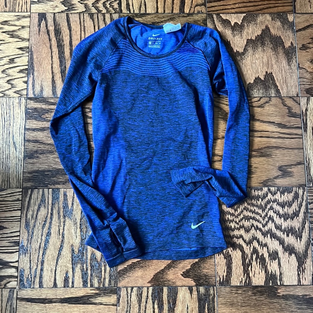 Blue Nike athletic shirt